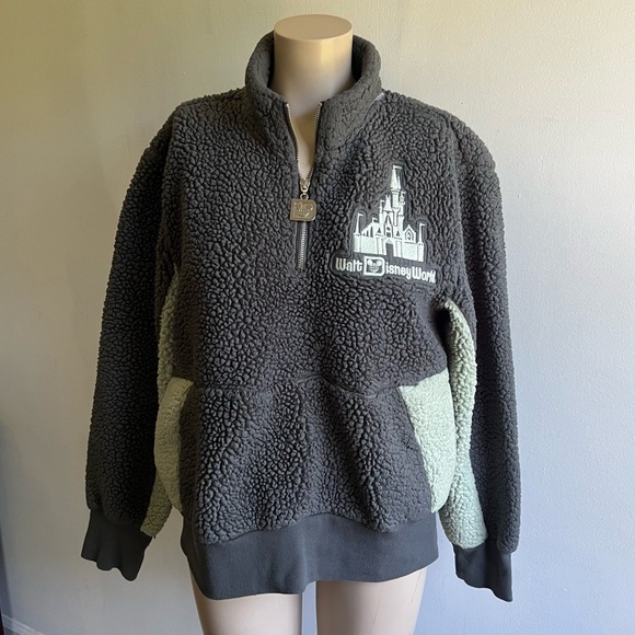 Disney Tops - Walt Disney World Castle Icon Sherpa fleece 1/4 zip pullover